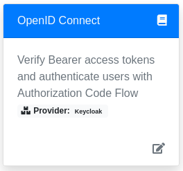 Dev UI OpenID Connect Card