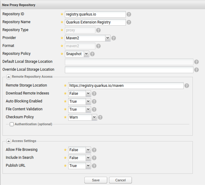 Nexus Repository Proxy